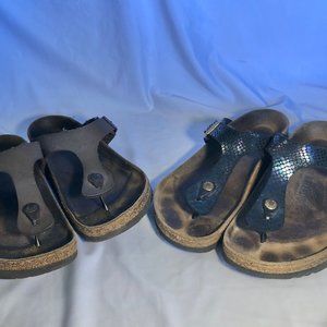 2 Pairs Birkenstock Gizeh Thong Sandal Size 41